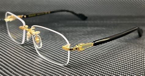 Gucci™ GG1221O 001 56 Gold/Black Eyeglasses 